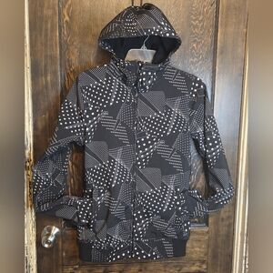 Empyre Black and White Softshell Ski/Snowboard Jacket Sz M